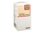 The front box of Colchicine 500mg tablets that can be prescribed to treat gout