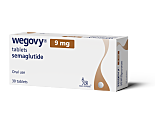 Front view of the Wegovy tablets 9mg pack