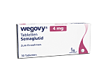 Grafik, die veranschaulicht, wie die Packung der 4 mg Wegovy® Tabletten aussehen könnte.