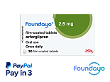 packaging for 30 film-coated tablets containing foundayo 2.5mg orforglipron oral use once-daily tablets