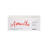 Vorderseite einer Packung Amicette mit 6x21 Filmtabletten von Aristo.