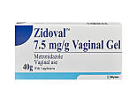 Pack of 1 tube of 40g Zidoval 7.5mg/g 0.75% metronidazole vaginal gel with 5 applicators