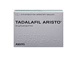 Vorderseite einer Packung Tadalafil 20 mg mit 12 Filmtabletten von Aristo
