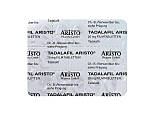 Unterseite eines Tadalafil Aristo 20mg blisters