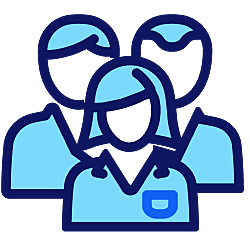 Icon das die Oberkörper von 3 Ärzten zeigt