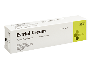 A box of Estriol, a cream that can relieve menopause symptoms
