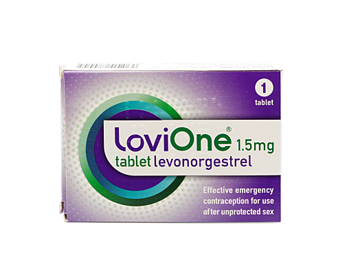 LoviOne 1.5 mg levonorgestrel tablet for emergency contraception, single tablet pack