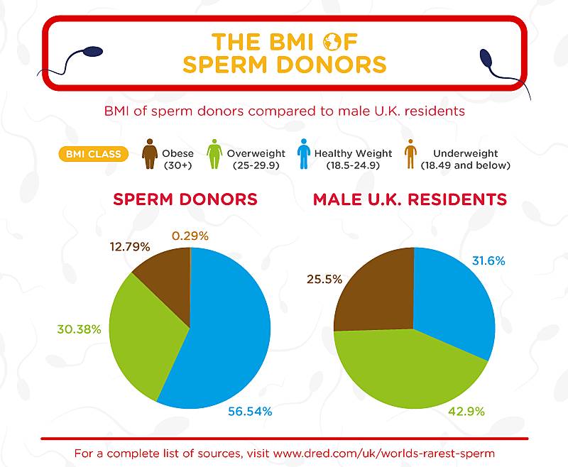 Weight and body mass of sperm donors