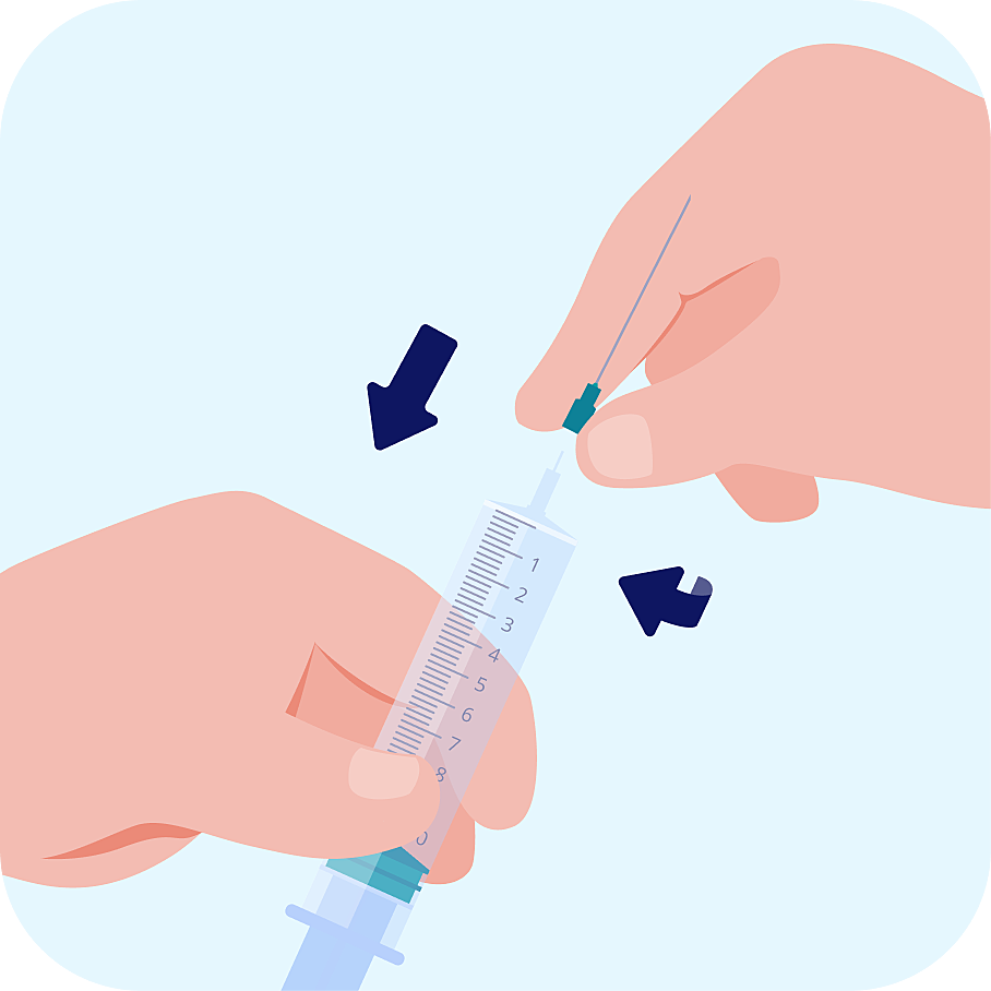 Illustration préparation injection intracaverneuse