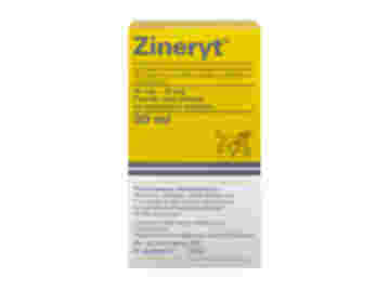 Front of box containing 30ml of Zineryt