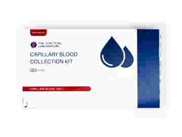 Capillary blood collection test kit box for Vitamin D testing