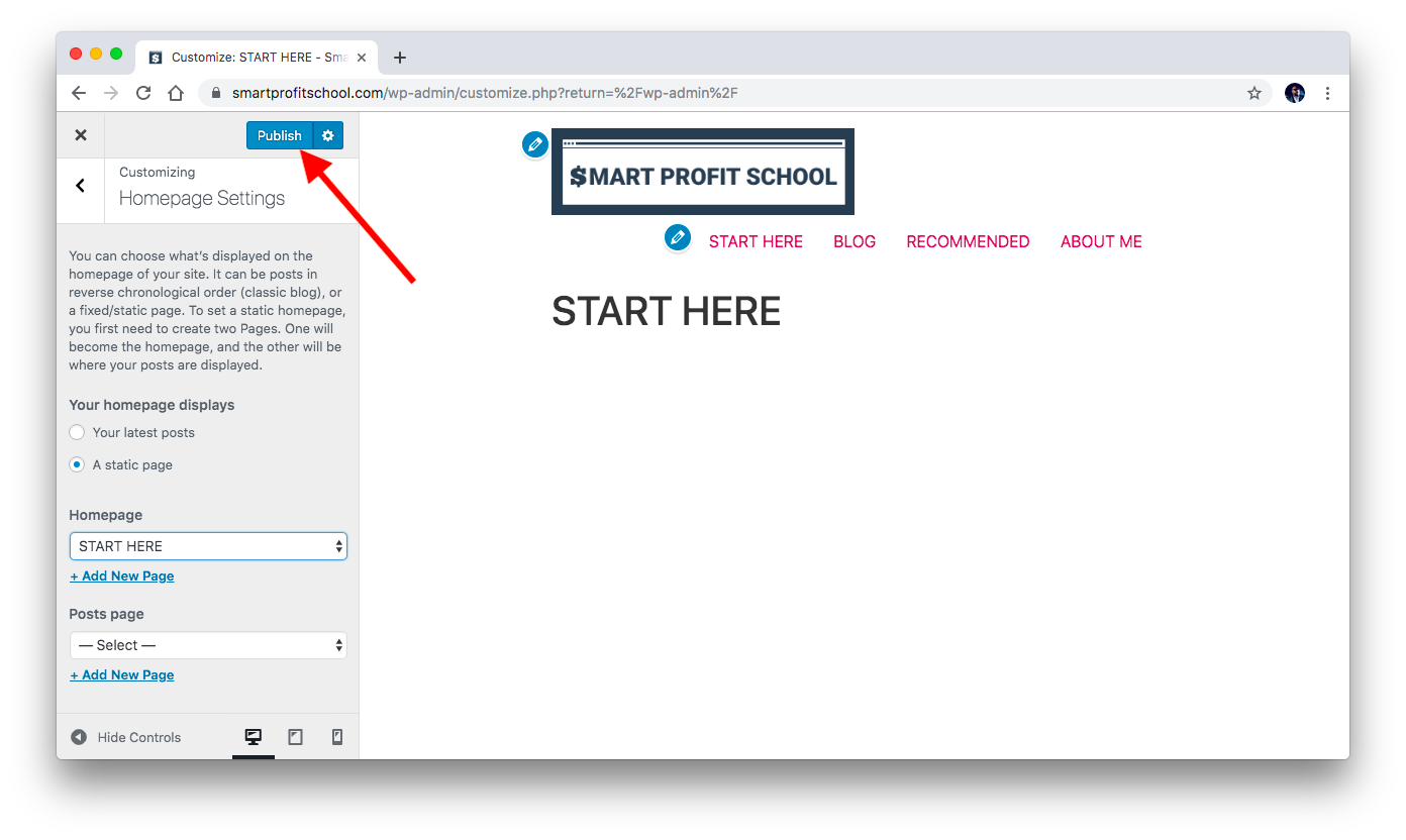 Publish changes