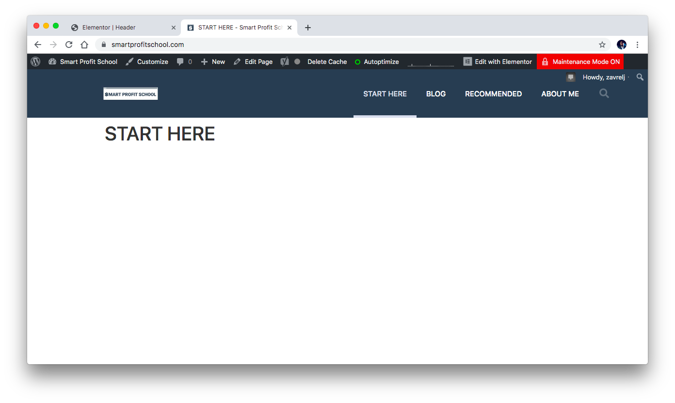 Start Here Page