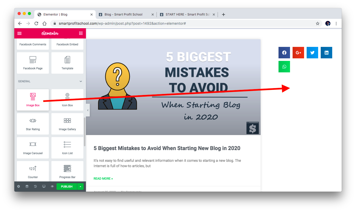 Adding Image Box to blog