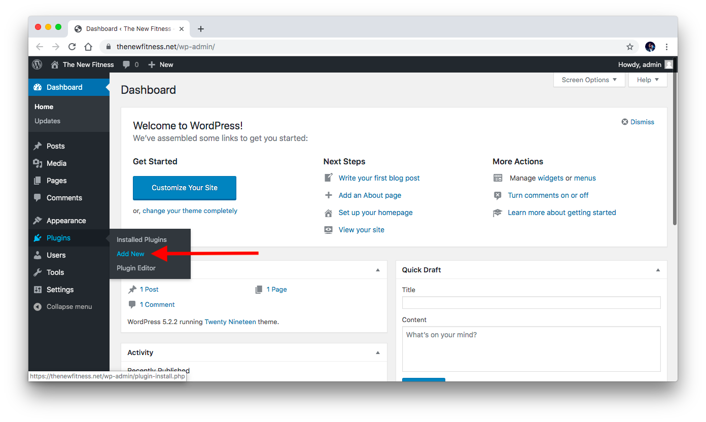 Adding new plugin