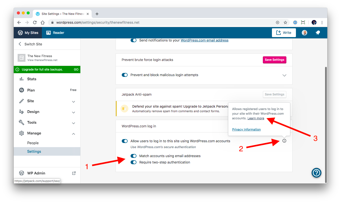 Requiring 2FA login