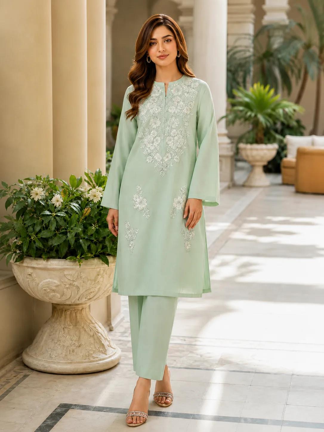 Mehreen (Hand Embroidered) — 2pc lawn suit Hand Embroidered