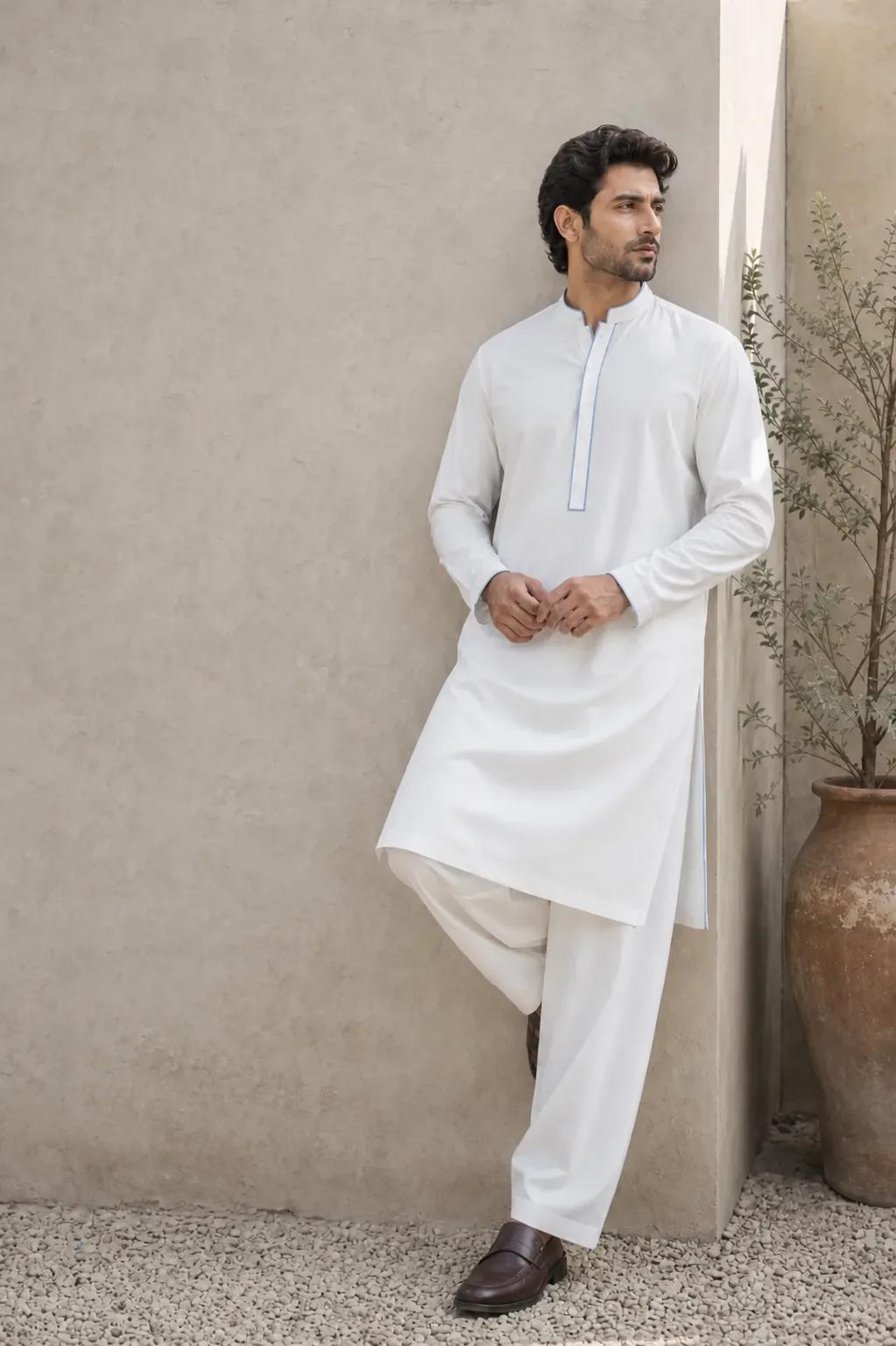 Wali — Kurta with White Shalwar