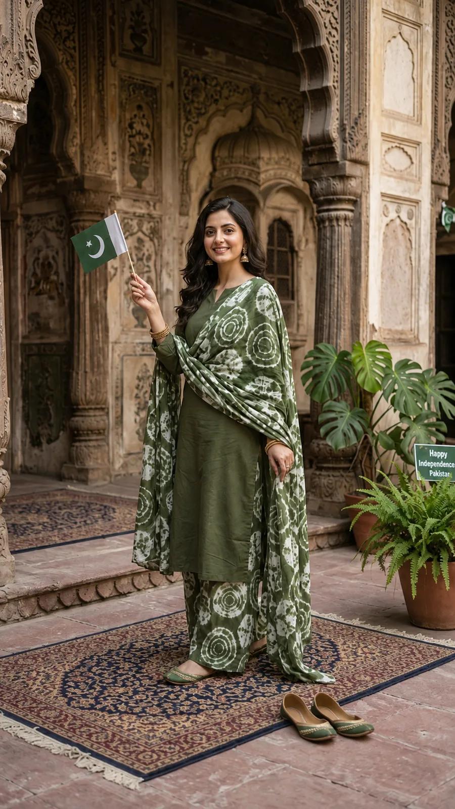 August special-I — 3-pc lawn stitched suit — view 1