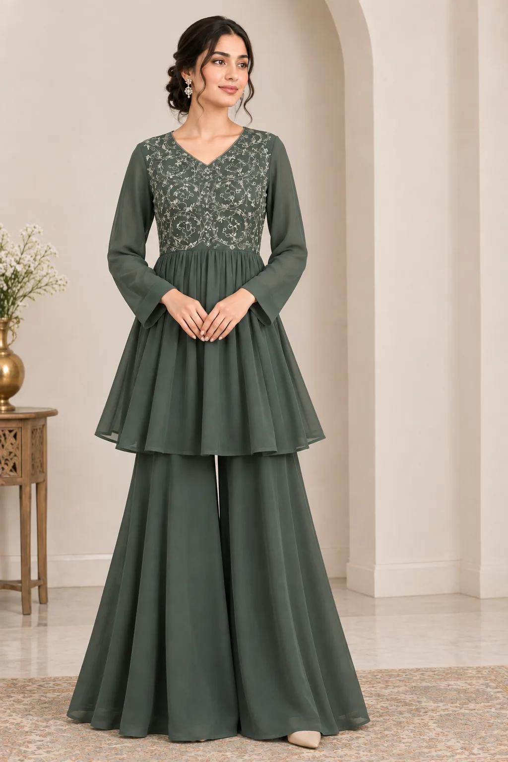 Zulaykha (Hand Embroidered) — Party wear suits — view 1