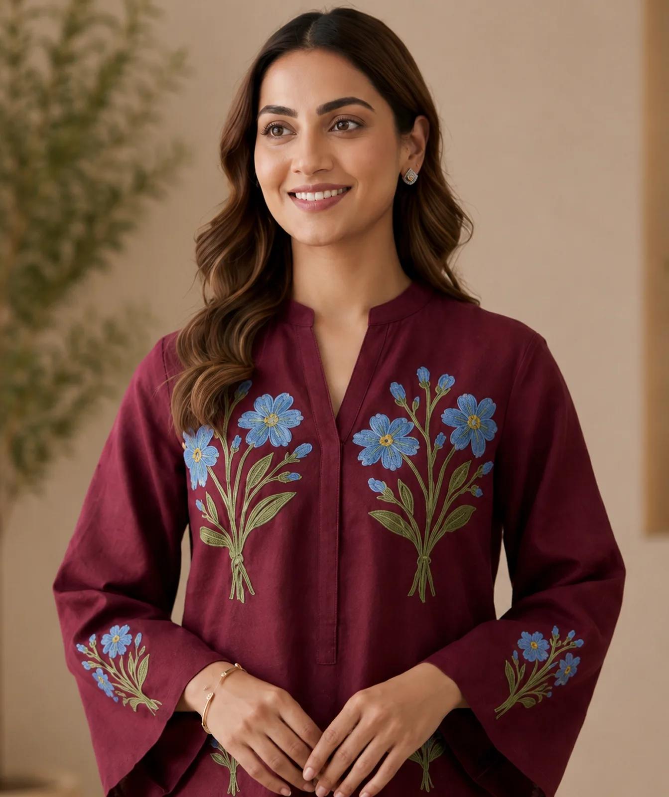 Mehboob (Hand Embroidered) — 2pc lawn suit Hand Embroidered — view 1