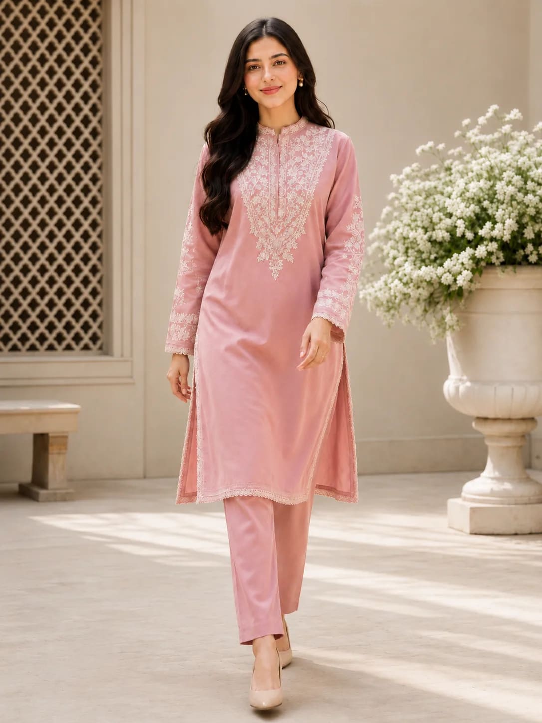 Pareesa (Hand Embroidered), 2pc lawn suit Hand Embroidered, view 3