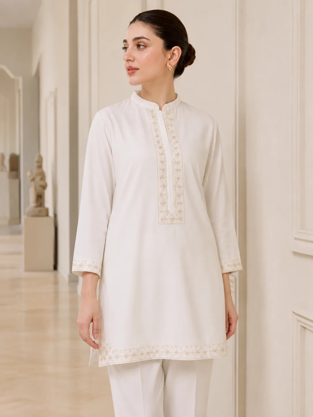 Sitara (Hand Embroidered), 2pc lawn suit Hand Embroidered, view 3