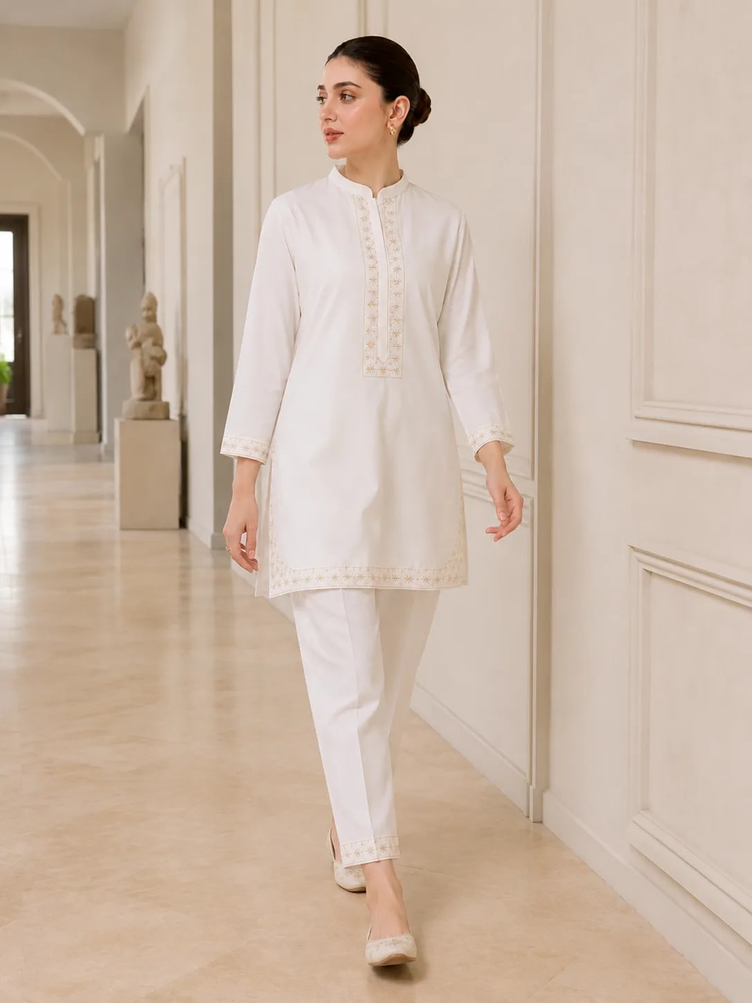 Sitara (Hand Embroidered), 2pc lawn suit Hand Embroidered, view 4