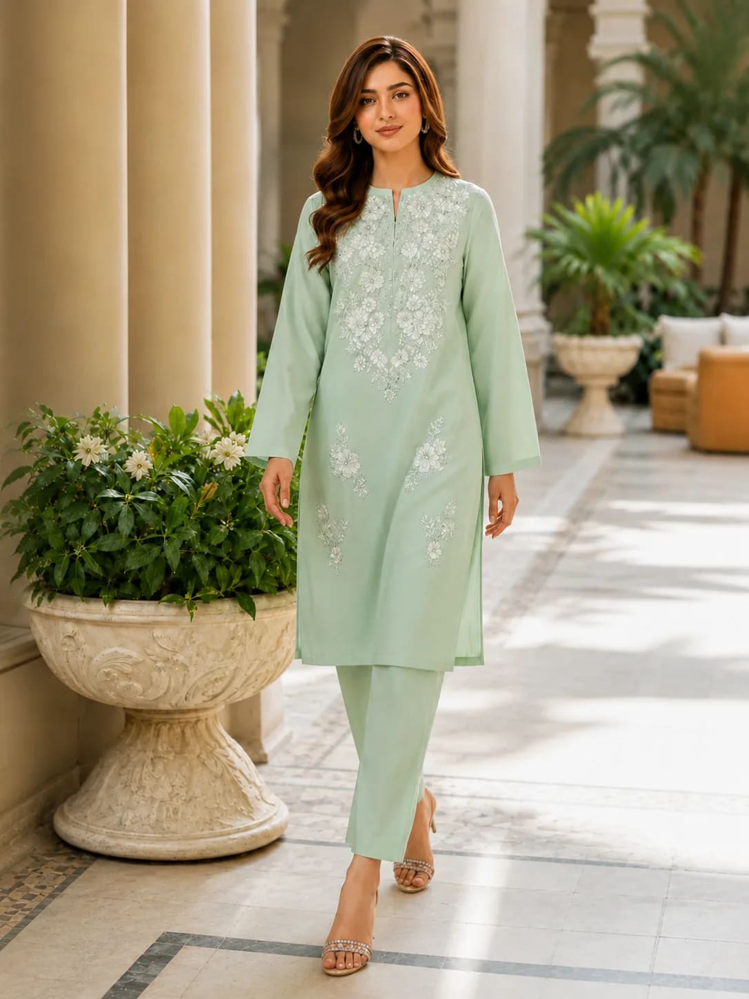 Mehreen (Hand Embroidered), 2pc lawn suit Hand Embroidered, view 2