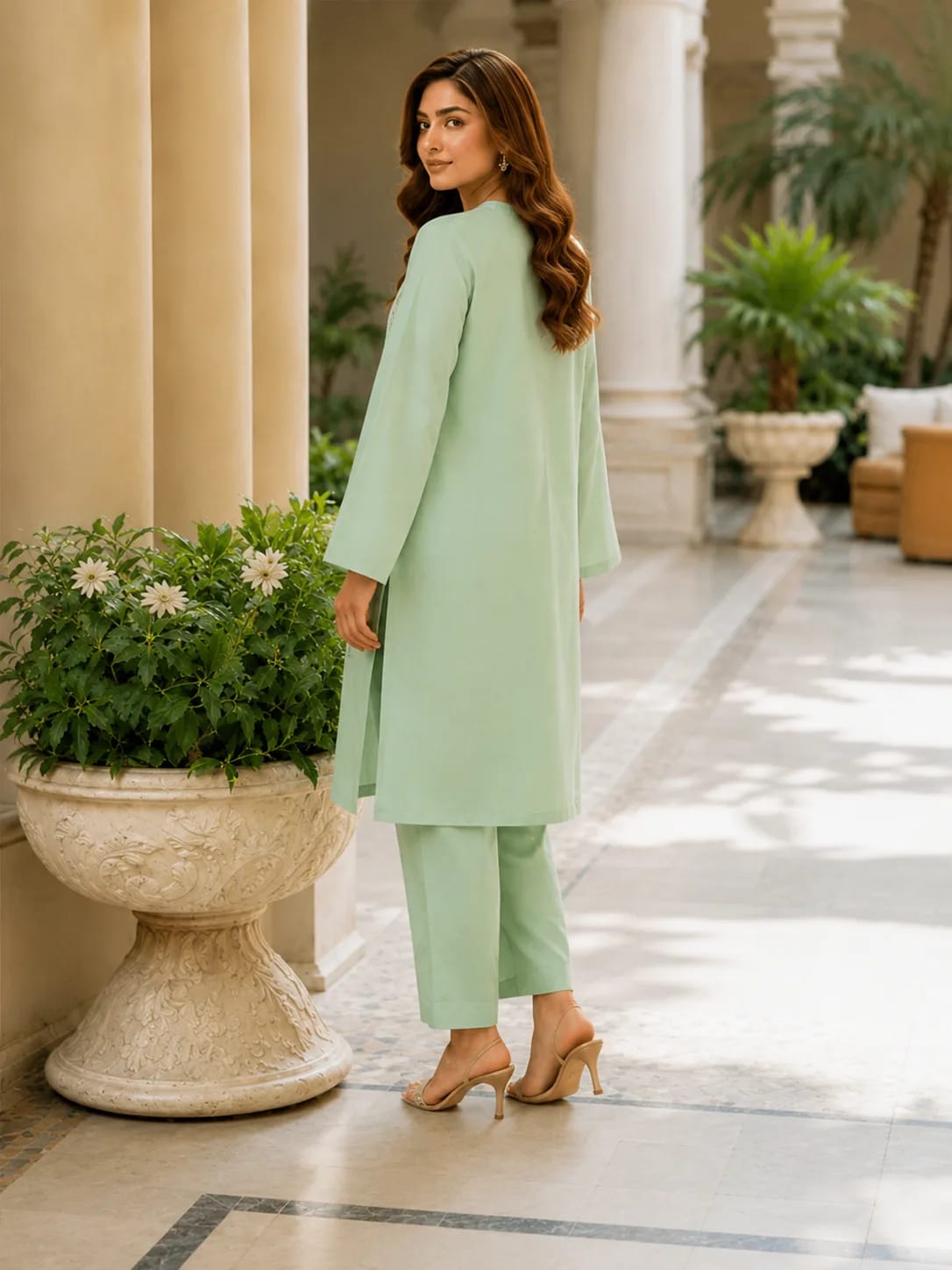 Mehreen (Hand Embroidered), 2pc lawn suit Hand Embroidered, view 4