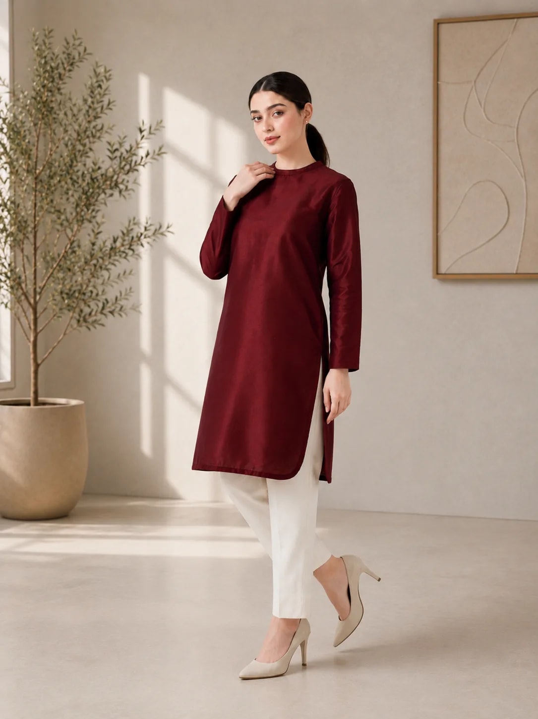 Mehrun, Co-ord Set Kurta and trouser, view 3