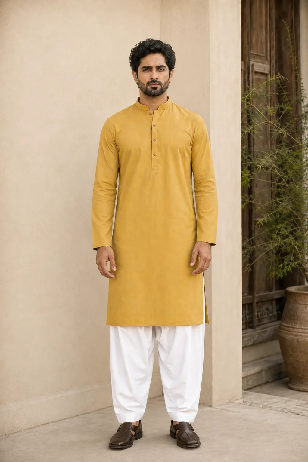 Ahsan, Kurta with White Shalwar
