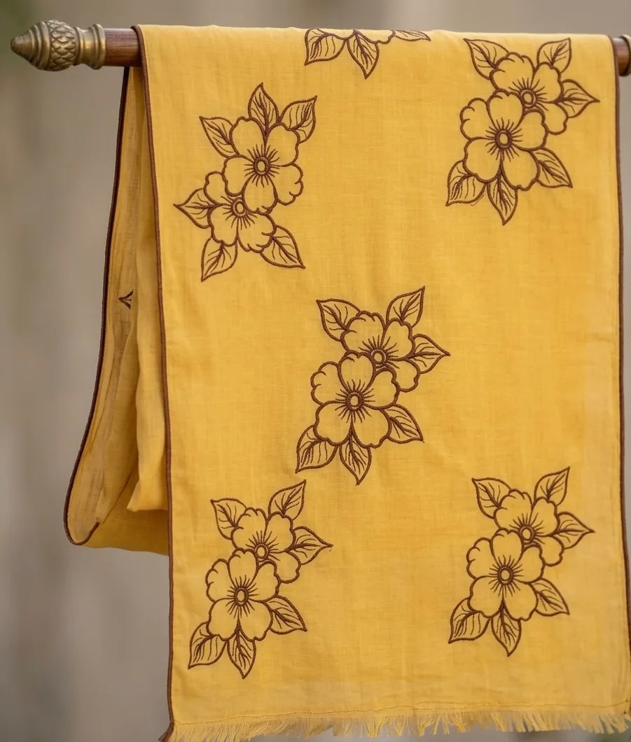 Mishk (Hand Embroidered), 3 pc suit with embroidered duppata, alternate view