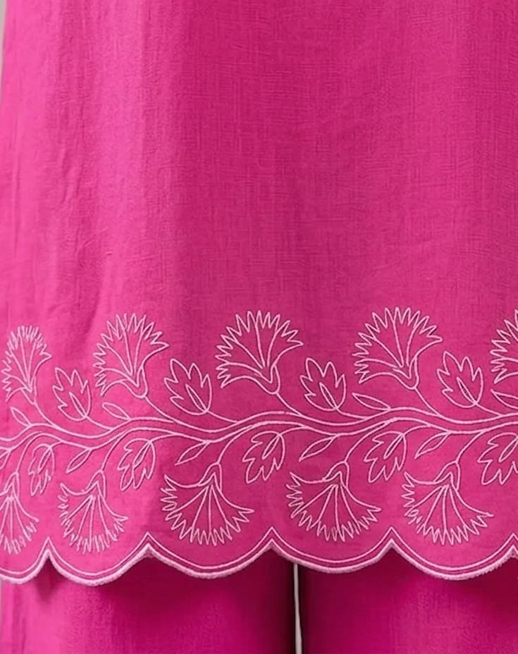 Shabnam pink (Hand Embroidered), 3 pc suit with lawn duppata, view 3
