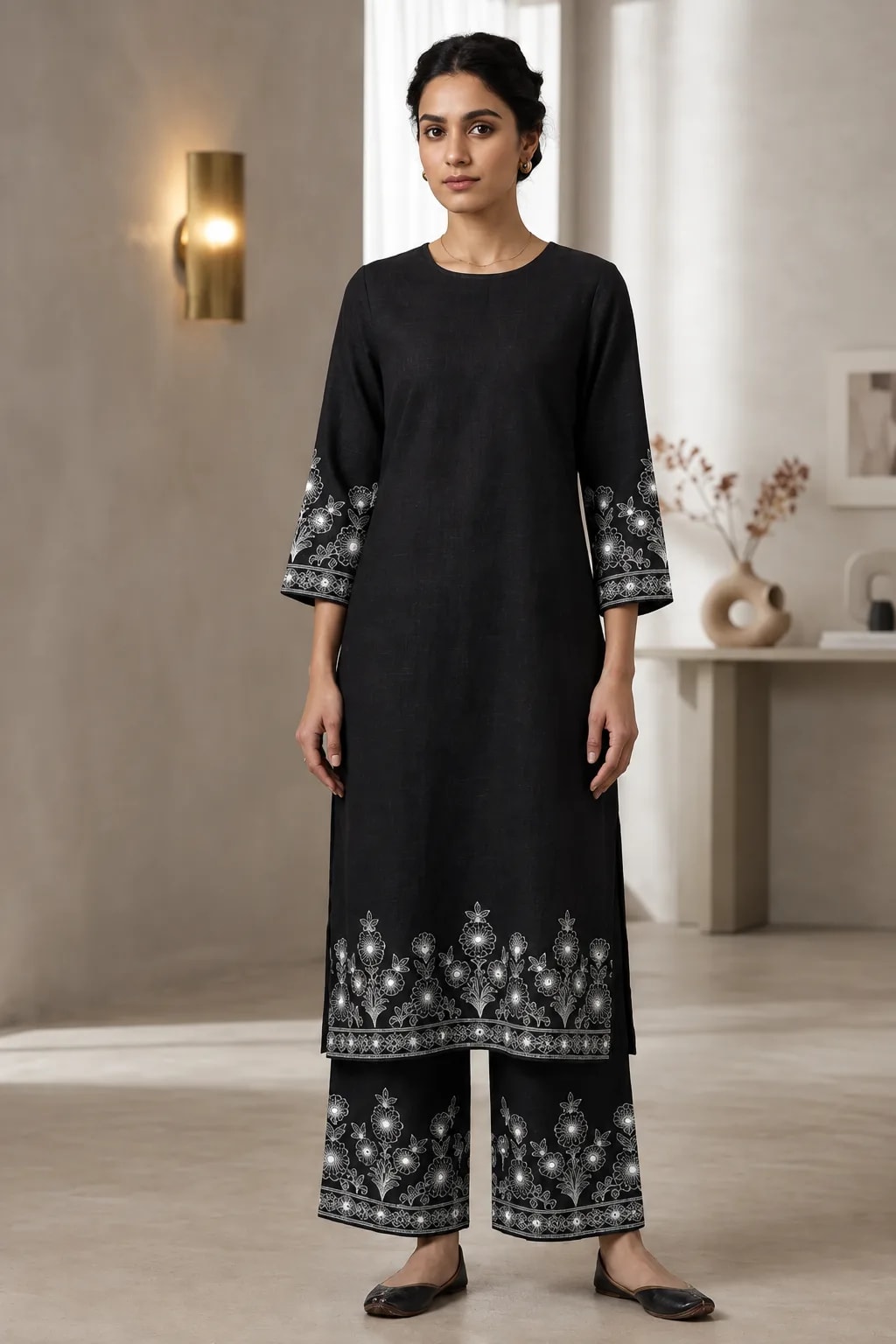 Shab (Hand Embroidered), 2pc lawn suit Hand Embroidered, alternate view