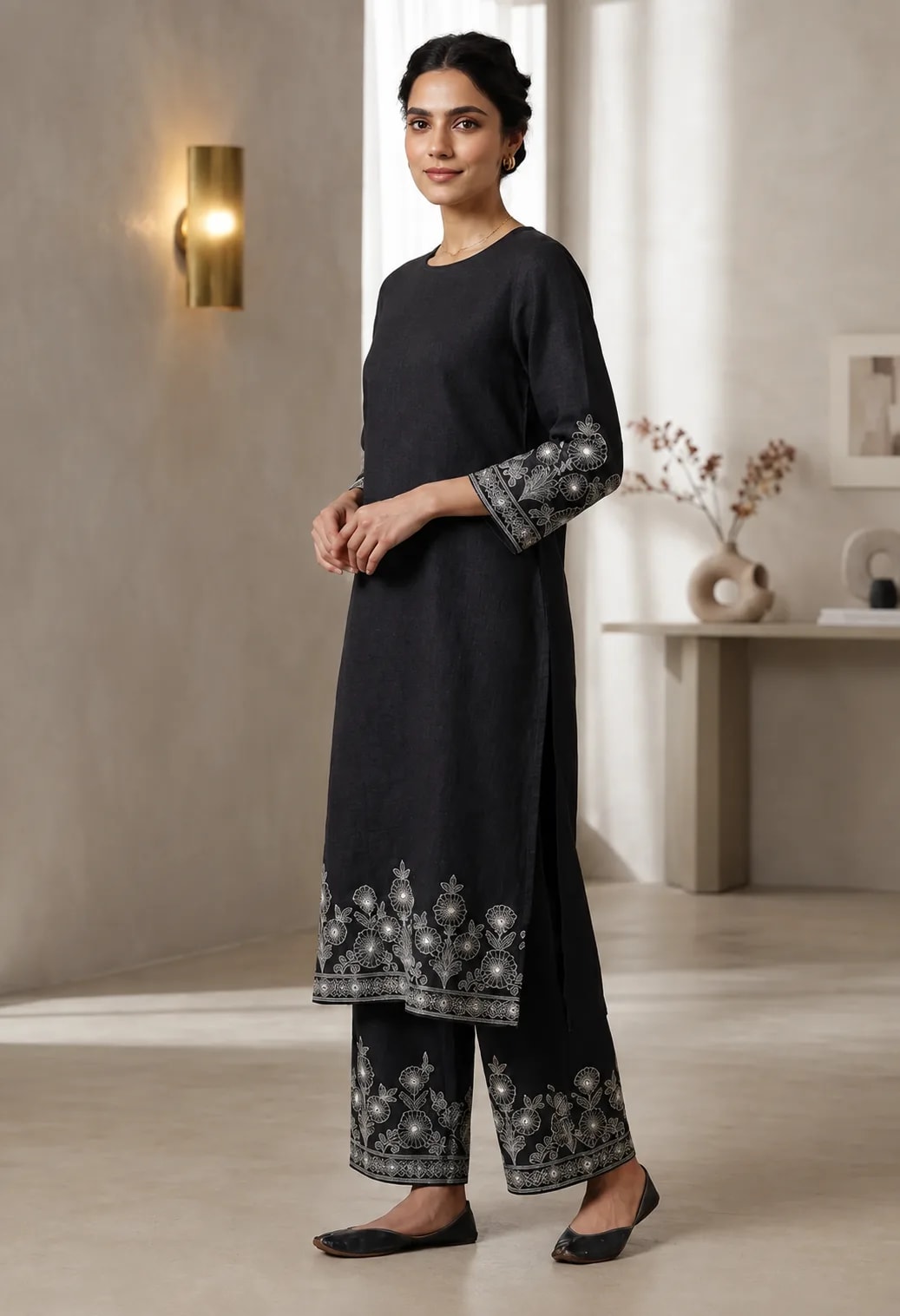 Shab (Hand Embroidered), 2pc lawn suit Hand Embroidered