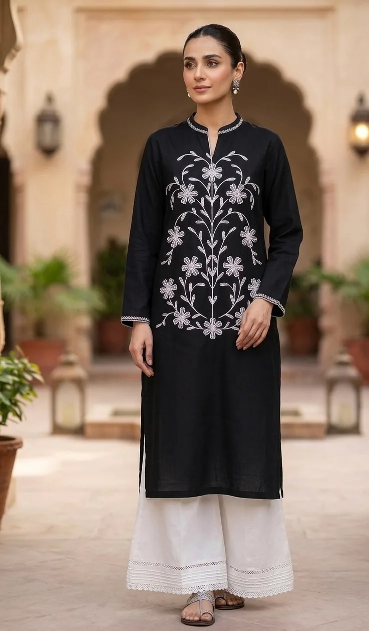 Botanica (Hand Embroidered), 2pc lawn suit Hand Embroidered