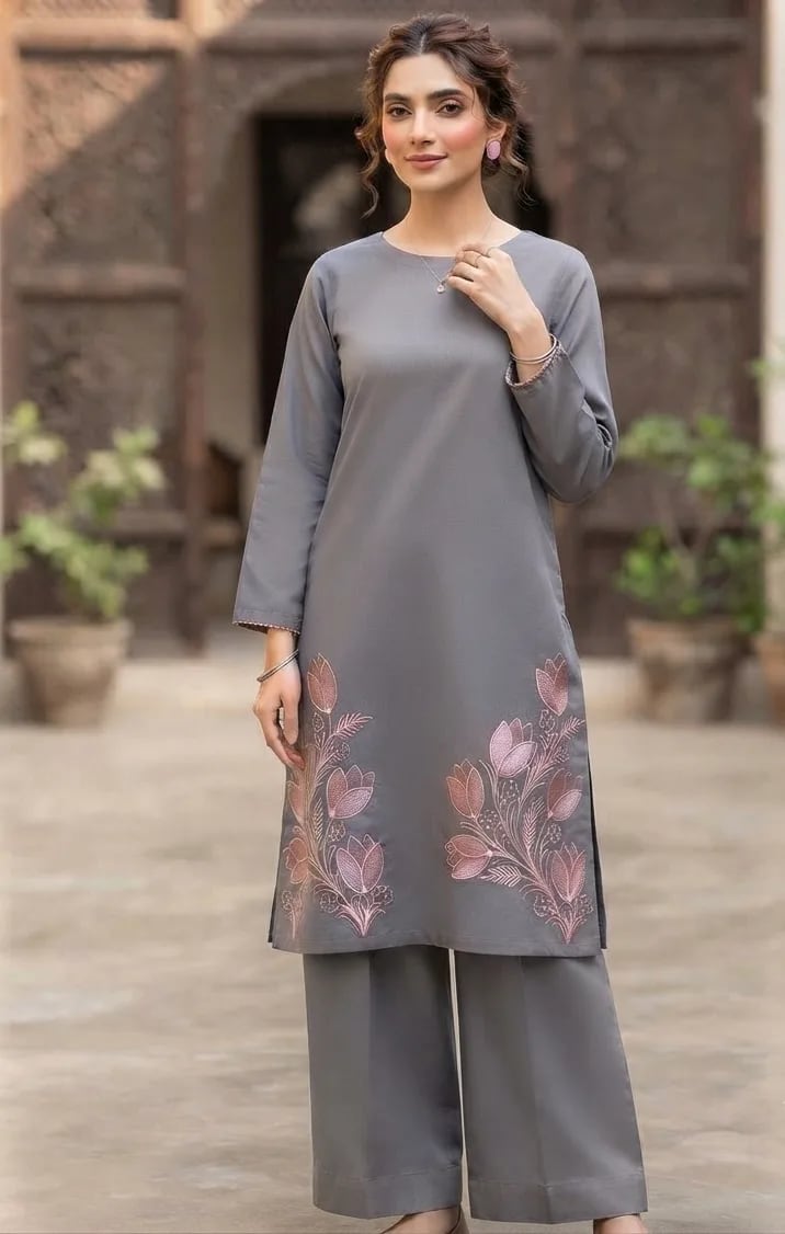 Dusky Blossom (Hand Embroidered), 2pc lawn suit Hand Embroidered, view 1