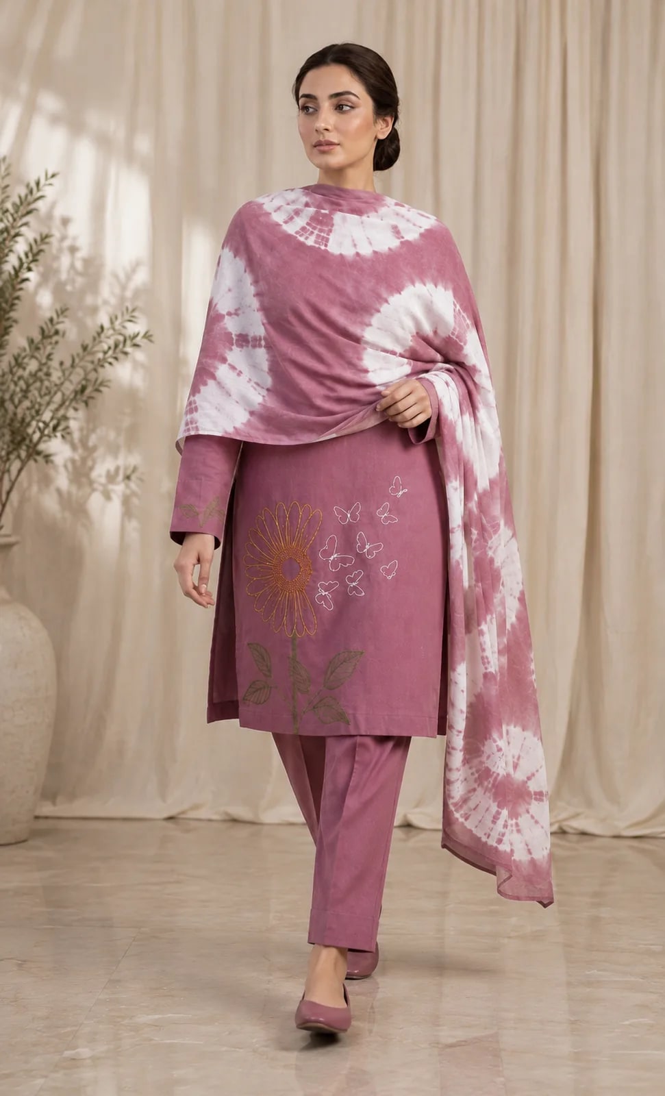 Butterfly, 3 pc suit with lawn duppata