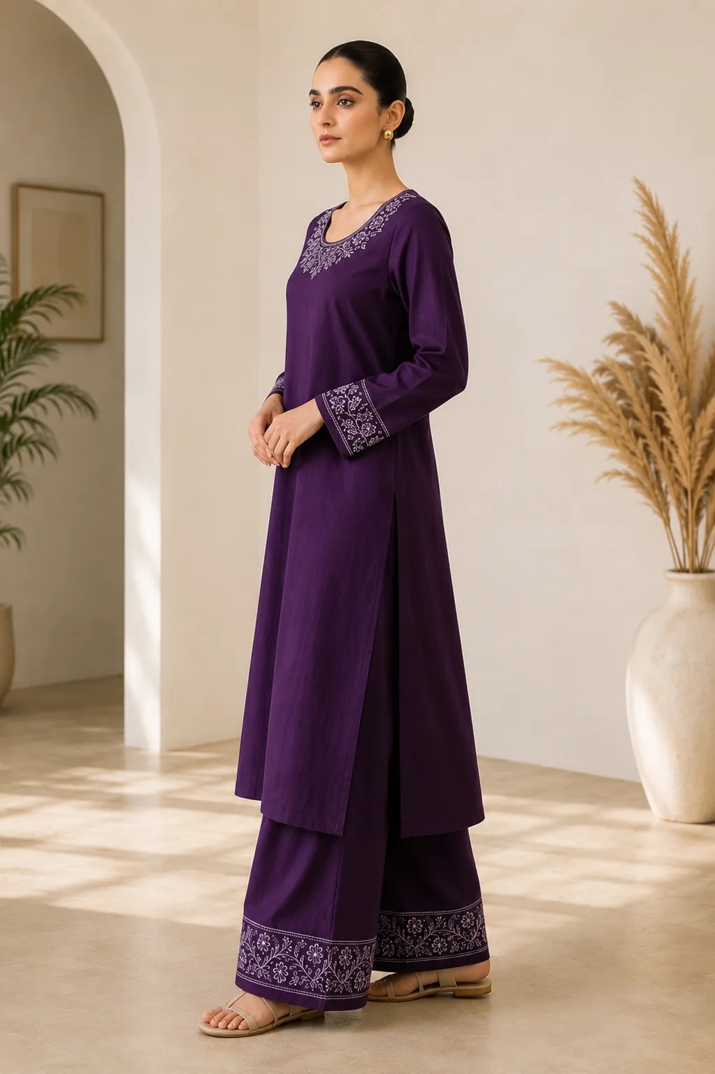 Nafasat (Hand Embroidered), 2pc lawn suit Hand Embroidered, alternate view