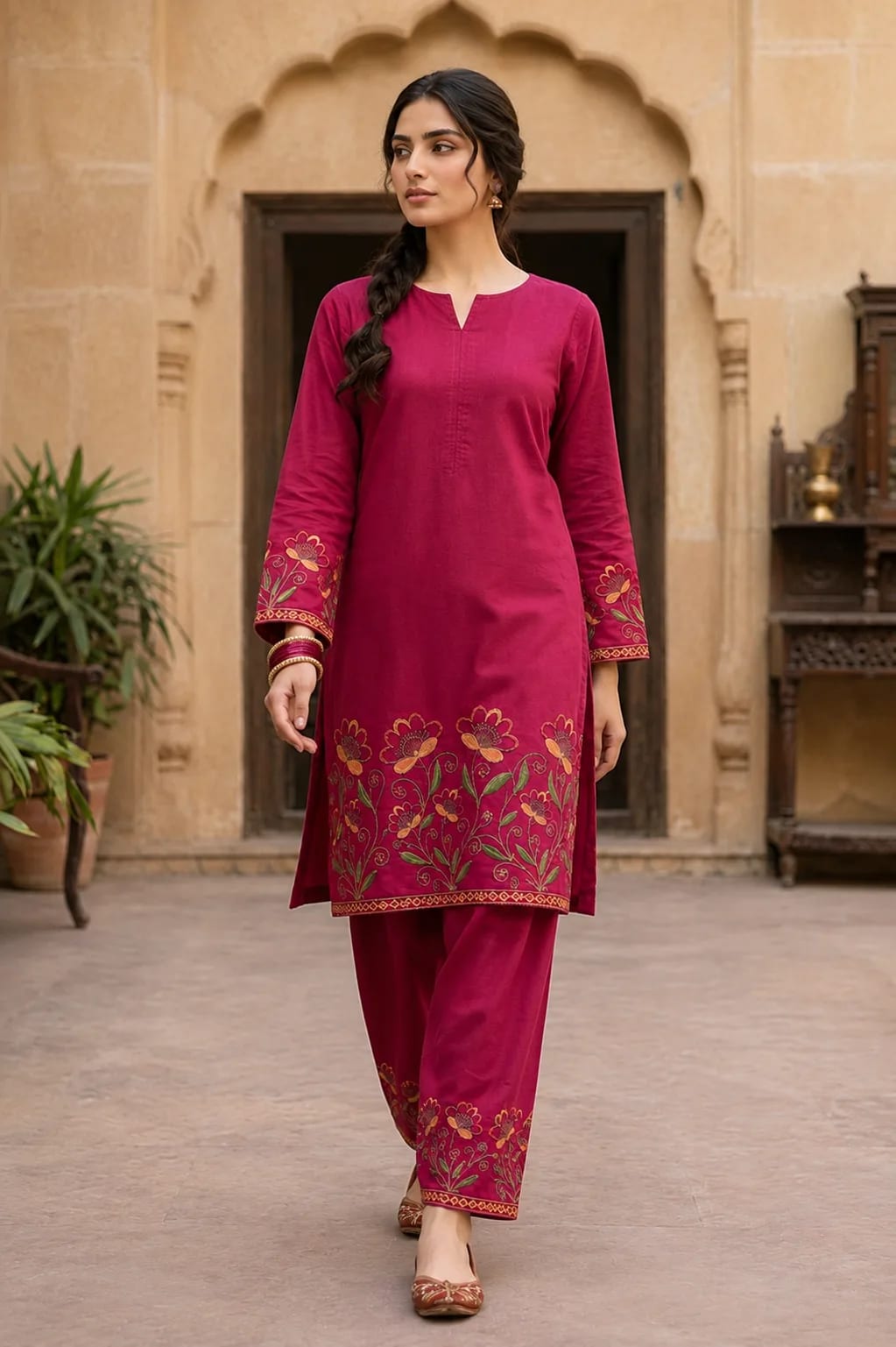 Gulnar (Hand Embroidered), 2pc lawn suit Hand Embroidered, alternate view