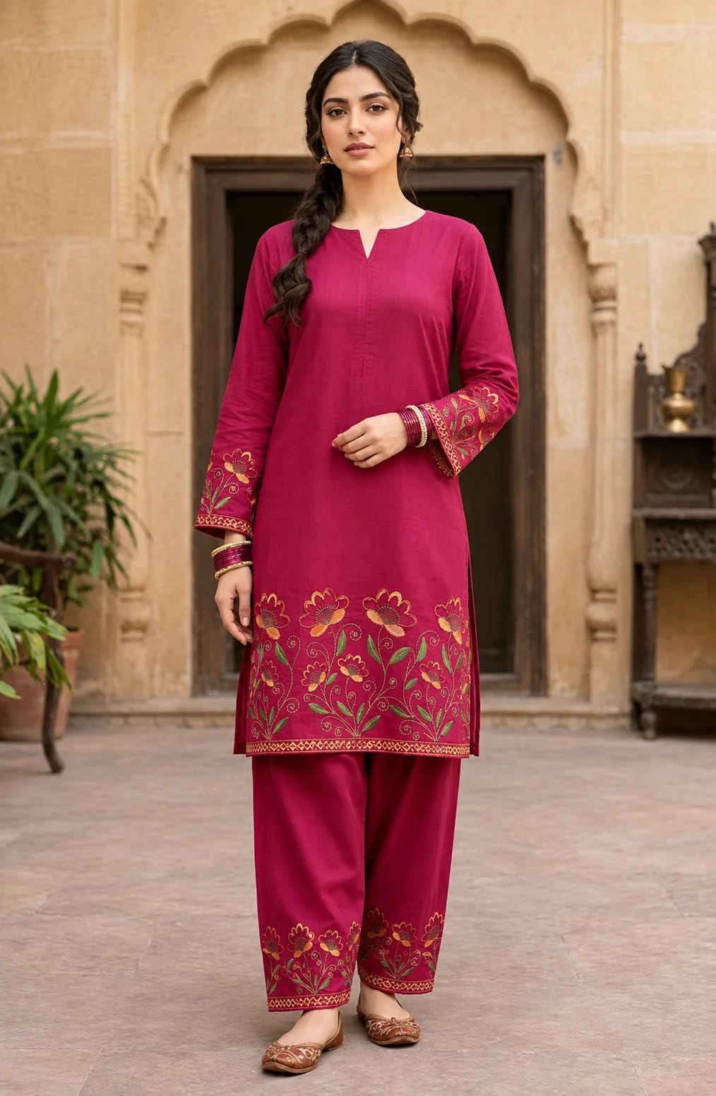 Gulnar (Hand Embroidered), 2pc lawn suit Hand Embroidered