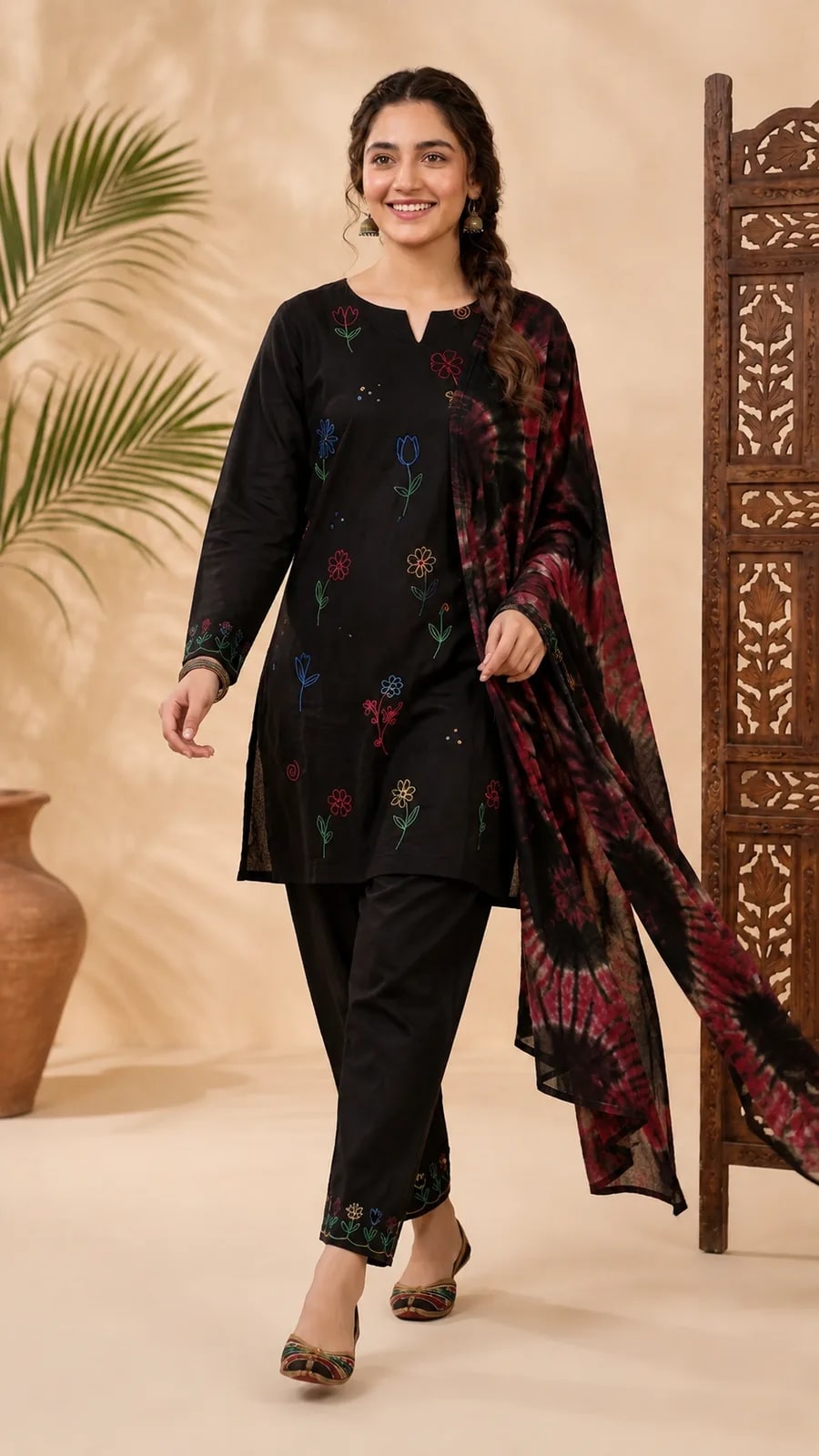 Obsidian, 3 pc suit with lawn duppata