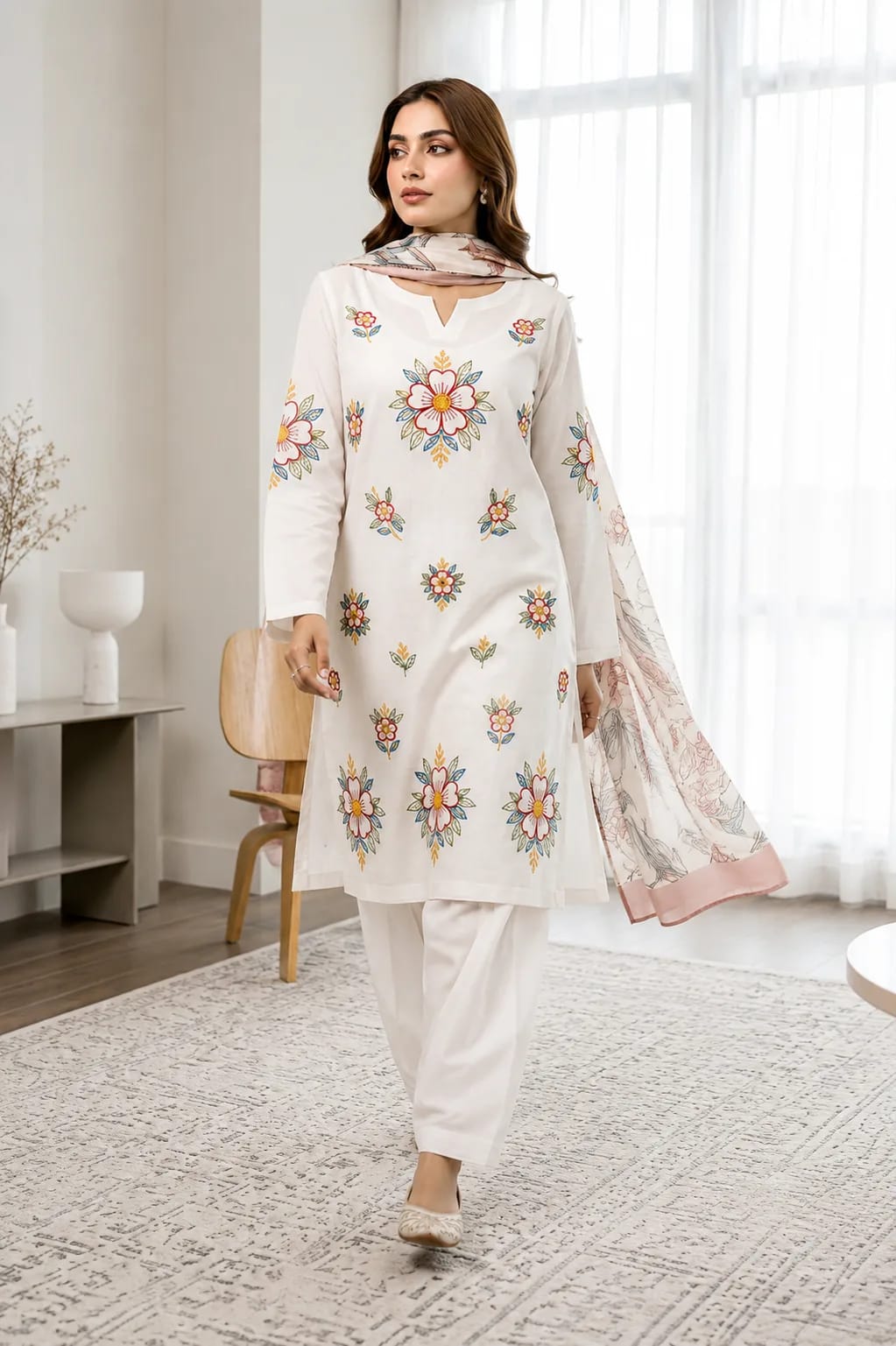 Nargis (Hand Embroidered), 2pc lawn suit Hand Embroidered, alternate view