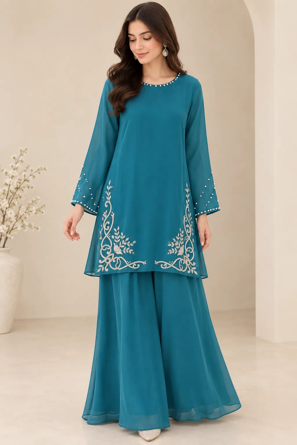 Teal, Party wear suits