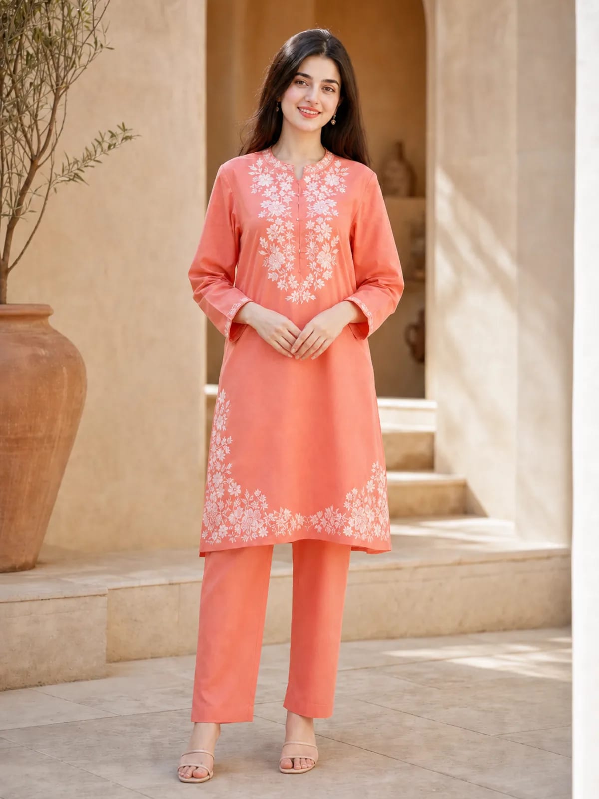 Laleh (Hand Embroidered), 2pc lawn suit Hand Embroidered, view 3