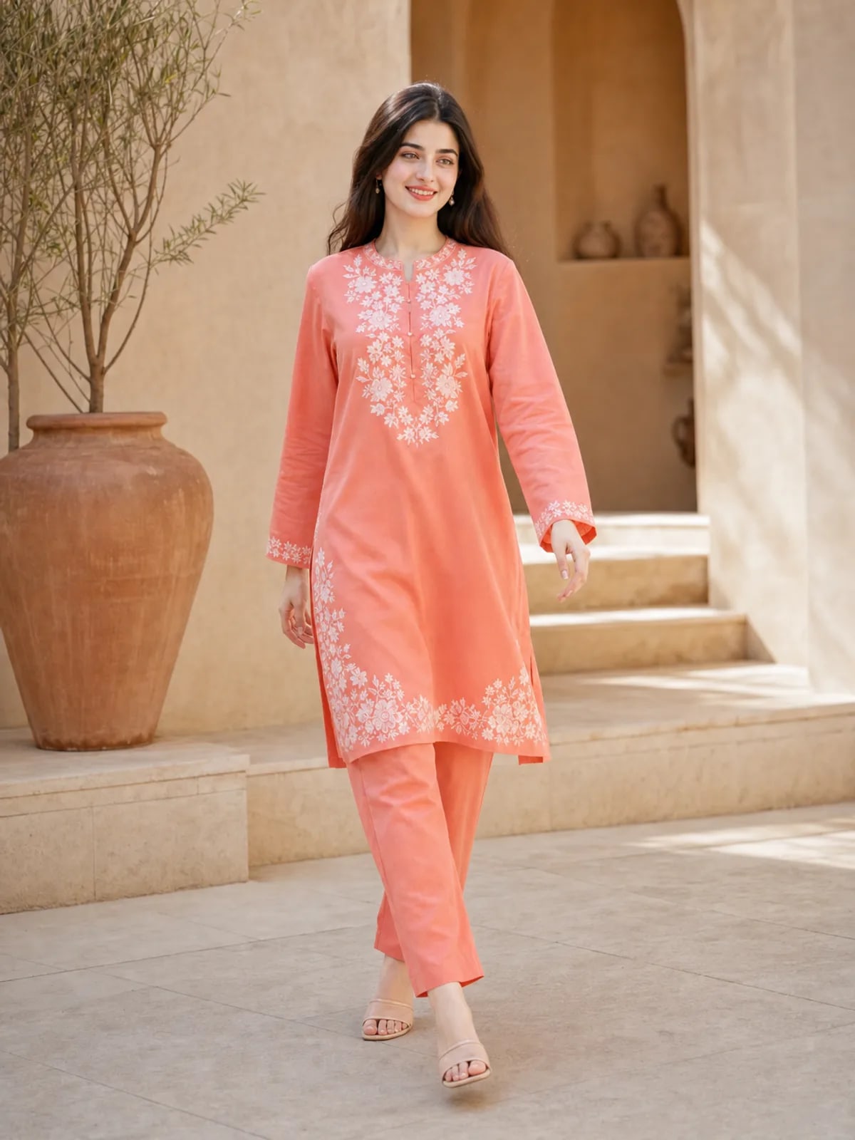 Laleh (Hand Embroidered), 2pc lawn suit Hand Embroidered, view 4