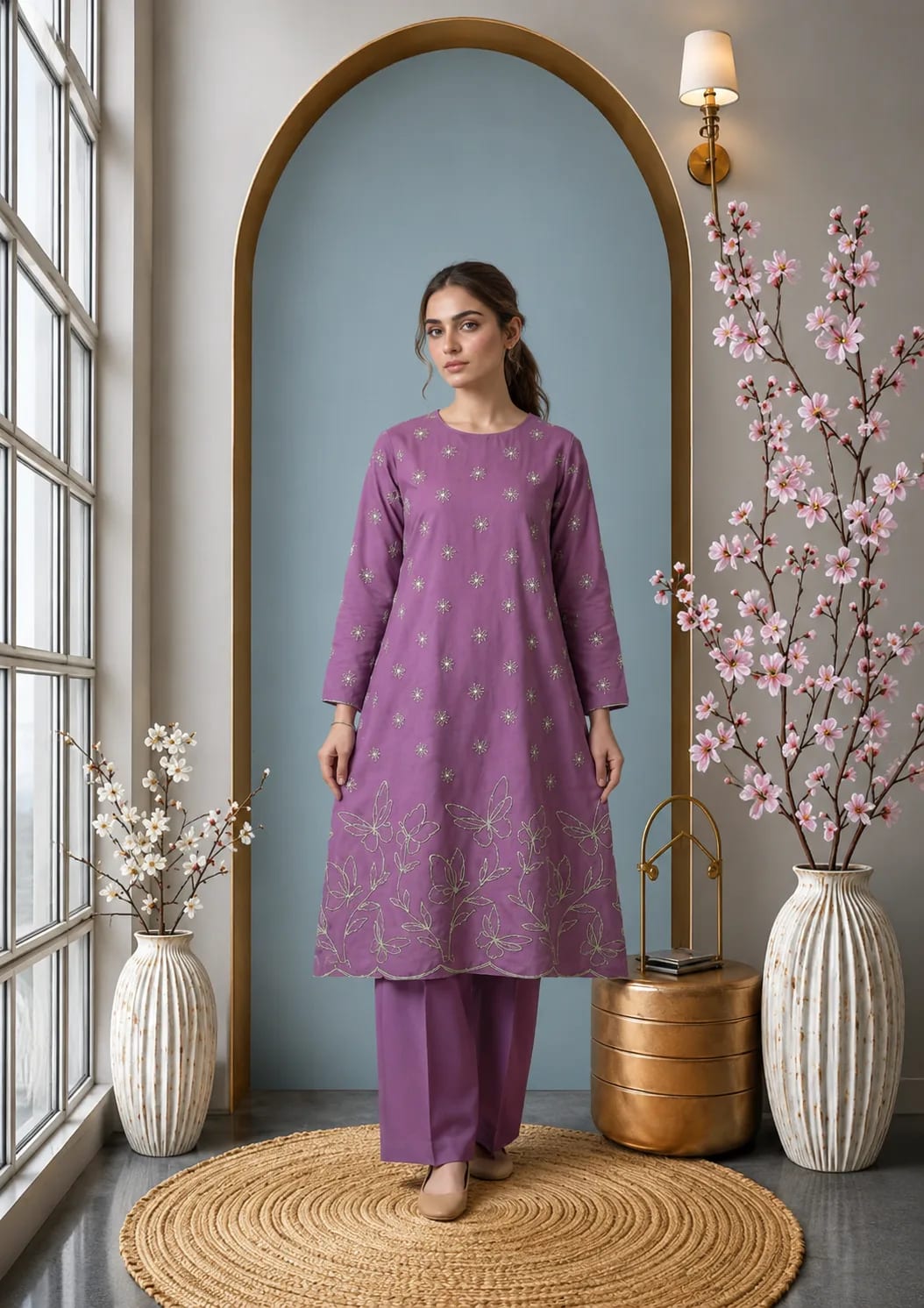 Laila (Hand Embroidered), 2pc lawn suit Hand Embroidered, view 4