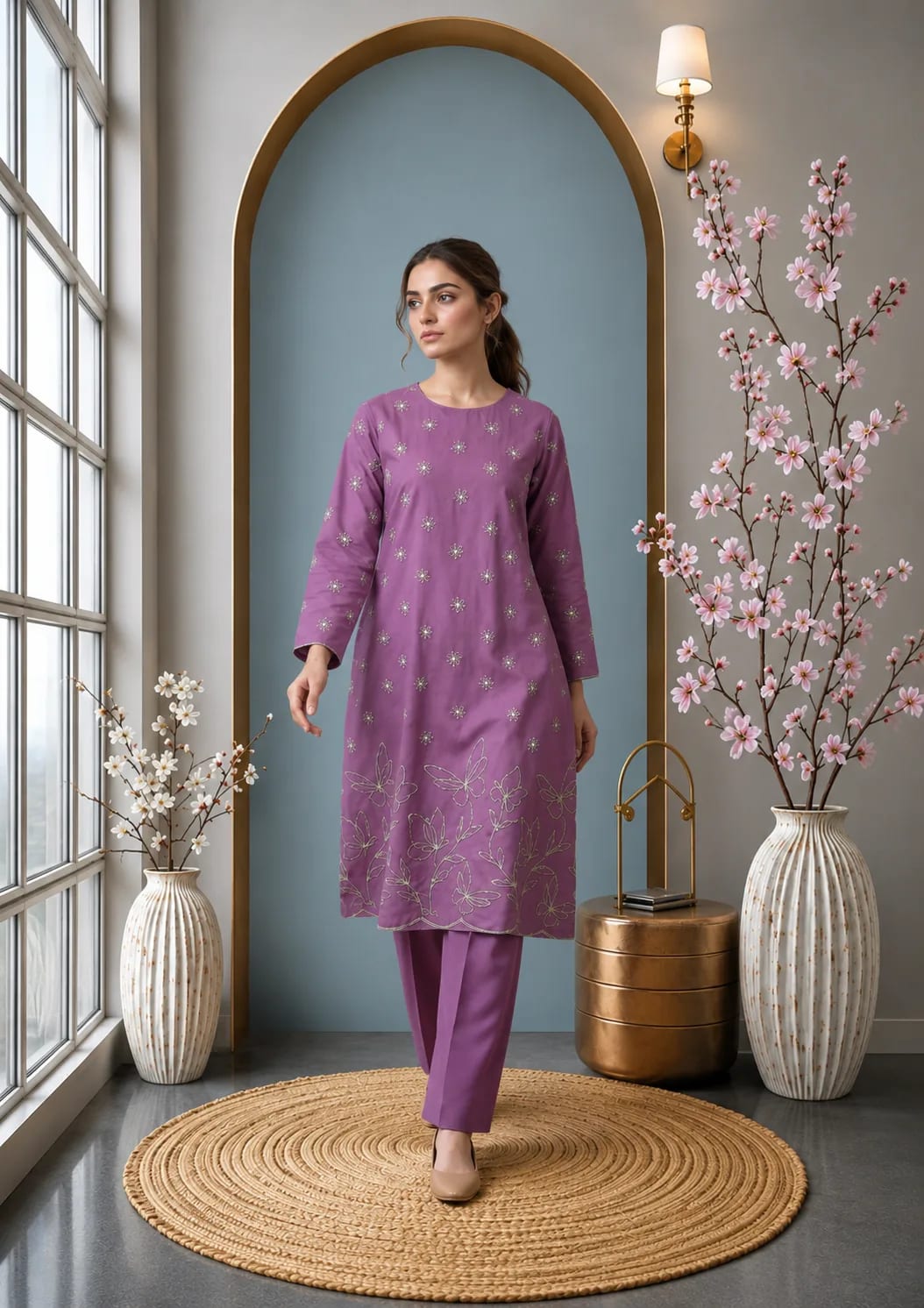 Laila (Hand Embroidered), 2pc lawn suit Hand Embroidered, view 1