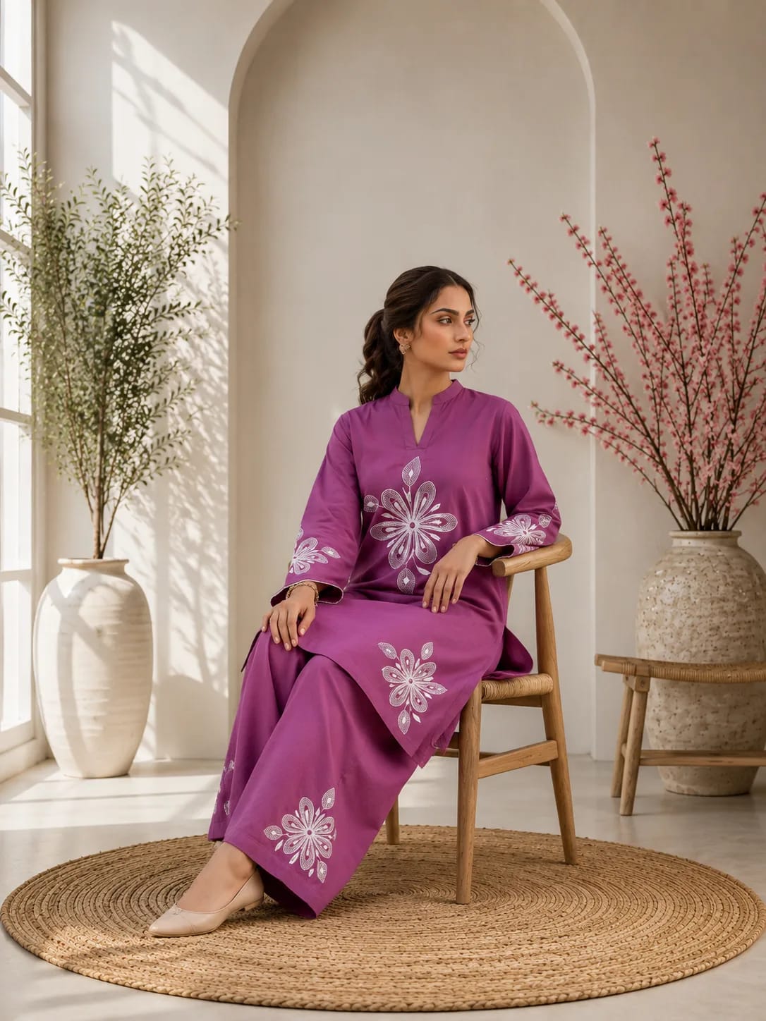 Fanoos (Hand Embroidered), 2pc lawn suit Hand Embroidered, view 2